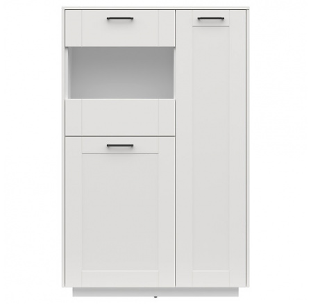 Komoda FL SMART REG2D1W/KPL KRYTKA (BLENDY), bílá alpská/bílá canadian