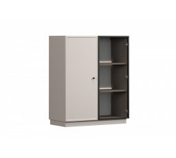 LORINI VITRÍNA 100 2D - kašmír / černá úchytka / sokl