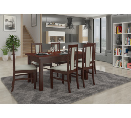 Sada stolu s židlemi RODOS 59 Tmavý ořech