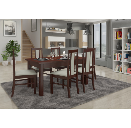 Sada stolu s židlemi RODOS 59 Tmavý ořech