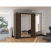 Posuvná skříň se zrcadlem BALANCE 180 Choco+Choco