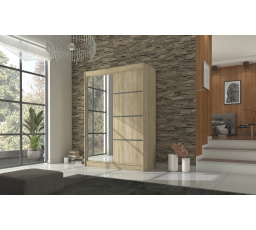 Posuvná skříň se zrcadlem GILTON 150 Sonoma+Sonoma