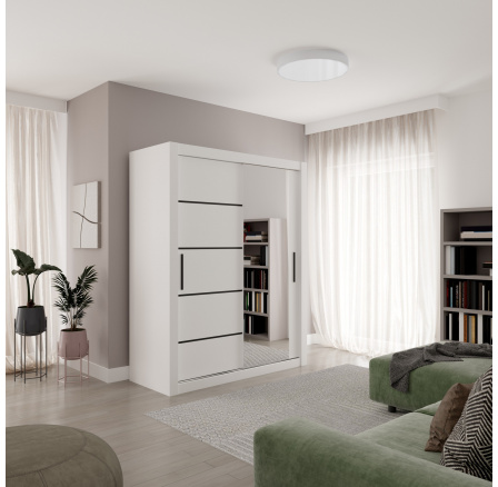 Posuvná skříň MOX 160 Bílá+Černá