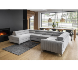 Rohová sedací souprava ve tvaru U LOUIS, Borneo 4 Levá