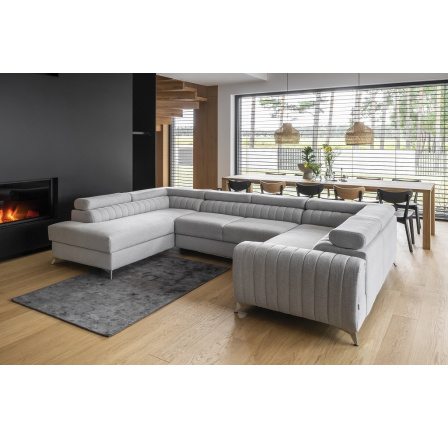 Rohová sedací souprava ve tvaru U LOUIS, Borneo 4 Levá