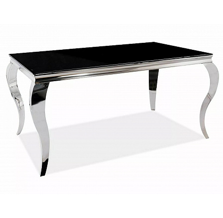 Jídelní stůl PRINC 150, Černá/Chrom Jídelní stůl PRINC 150, Černá/Chrom