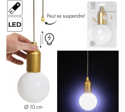 Závěsná lampa žárovka zlatá L