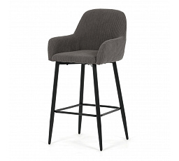 Barová židle, šedá, látka,AUB-V4009 GREY6