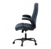 Kancelářské křeslo, houpací mechanismus, modrá ekokůže, KA-Y344 BLUE