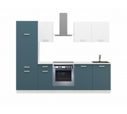 Kuchyňská linka TONI 260 cm, Granát Skagerrak/Bílá