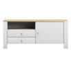 Televizní komoda AGAWA RTV 05, Bílá/Dub Hikora