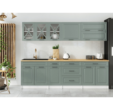 Kuchyňská linka Tyra 260/260 světle zelená MAT Kuchyňská linka Tyra 260/260 světle zelená MAT