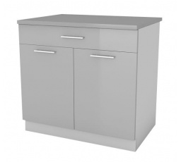Kuchyňská dolní skříňka Femme D80 2D1SZ, šedý lesk