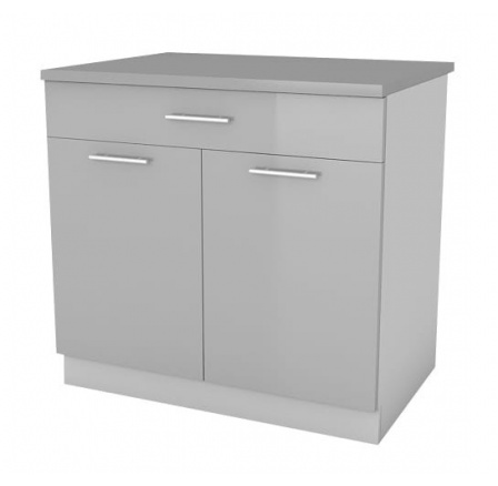 Kuchyňská dolní skříňka Femme D80 2D1SZ, šedý lesk