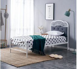 Postel FABRIZIA 90, šedá/bílá