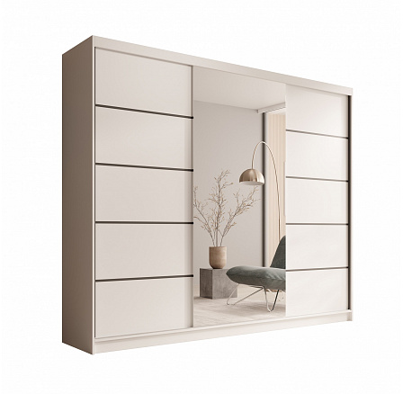 Posuvná skříň Etna 250 Bílá+Bílá Posuvná skříň Etna 250 Bílá+Bílá