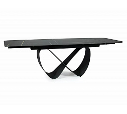 Jídelní stůl INFINITY CERAMIC, Azario Black černý mat/Černý mat