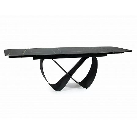 Jídelní stůl INFINITY CERAMIC, Azario Black černý mat/Černý mat