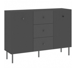 Komoda VIENA 2D3S, Černá/Černá