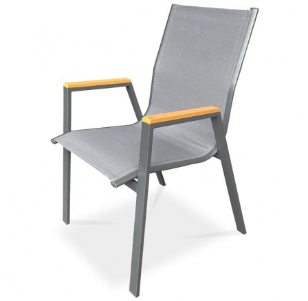 Zahradní židle, kov, síťovina, šedá, AZC-S1050 GREY Zahradní židle, kov, síťovina, šedá, AZC-S1050 GREY
