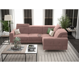 Rohová sedací souprava MALIBU 250X180 cm - pravá, růžová
