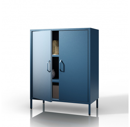 Skříňka s policemi VITO, 800 x 1015 x 400 mm, Moderní : tmavě modrá
