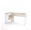 Psací stůl FELIX 118, Bílá/Dub