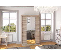 Posuvná skříň se zrcadlem SANTOS 120 Truffle+Truffle