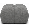 Čalouněný puf Covio, šedý buklé Royal 04 85x52