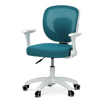 Dětská židle, výškově nastavitelná, modrá síťovina, KA-K1062 BLUE