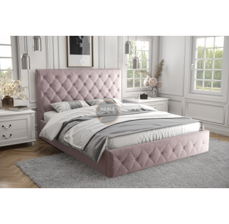 Postel ROMA - 160x200, Dřevěná, růžová