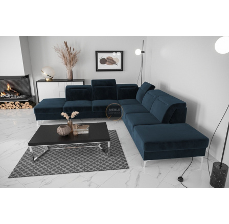 Rohová sedací souprava OSLO MAX 295x295 - modrá , pravá