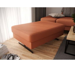 Taburet  EMPORIO 100x70 cm přírodní kůže - Oranžová kůže