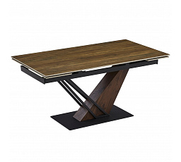 Stůl REX Keramický Rozkládací 160-220 cm Tmavě hnědý/Černý