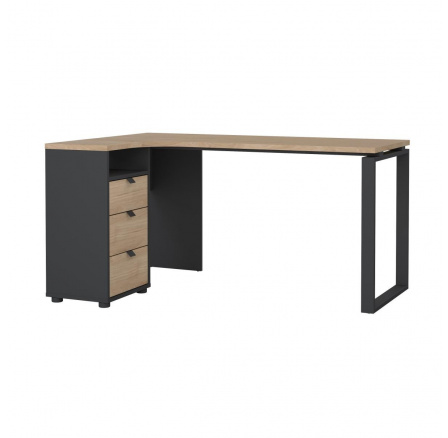 Rohový psací stůl SIGAL 600/03, Šedá/Jackson hickory Rohový psací stůl SIGAL 600/03, Šedá/Jackson hickory