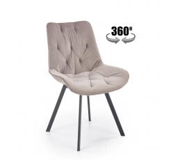 Jídelní otočná židle K519, Béžová/Černá