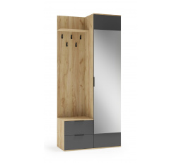 Předsíňová stěna CORAL, dub zlatý / antracit