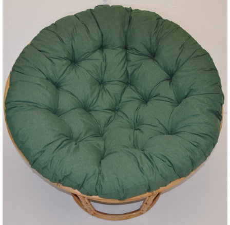 Polstr deluxe na křeslo papasan 100 cm - látka tmavě zelený melír Polstr deluxe na křeslo papasan 100 cm - látka tmavě zelený melír