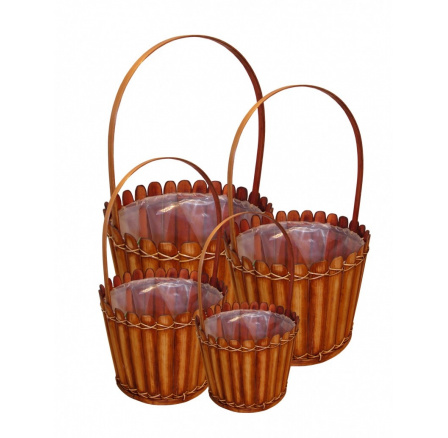 Bambusový obal na květinu set 4 ks Bambusový obal na květinu set 4 ks