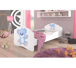 Postel s matrací CASIMO BLUE BEAR 160x80 Bílá