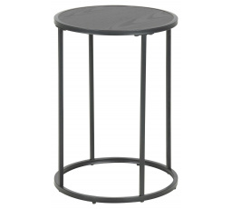 Stolek Seaford černý kulatý 40x40