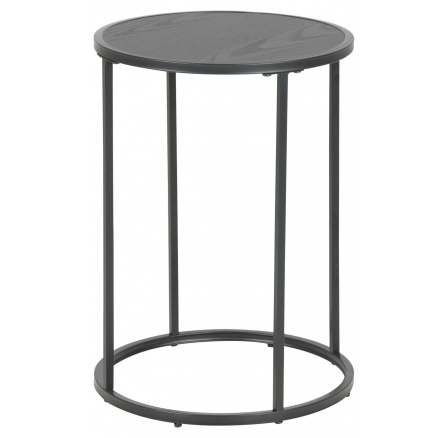 Stolek Seaford černý kulatý 40x40