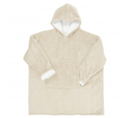 Zateplená mikina / snuddie s kapsou béžová