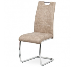 Jídelní židle, béžová, látka, HC-483 CRM3
