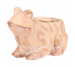 Žába - obal na květiny, magnesium, imitace dřeva