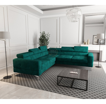 Rohová sedací souprava TOSCANIA MAX 250×250 - zelená , pravá