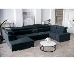 Rohová sedací souprava ROYAL MAX I 210x375x185 - zelená , pravá