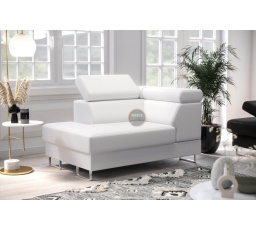 Křeslo lenoška GALAXY - Levá strana, Bílá eko kůže