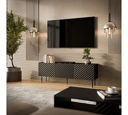 TV komoda LUCCA 165 3D, černá