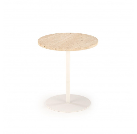 Konferenční stůl TRAVERSO S, Travertin/Bílá